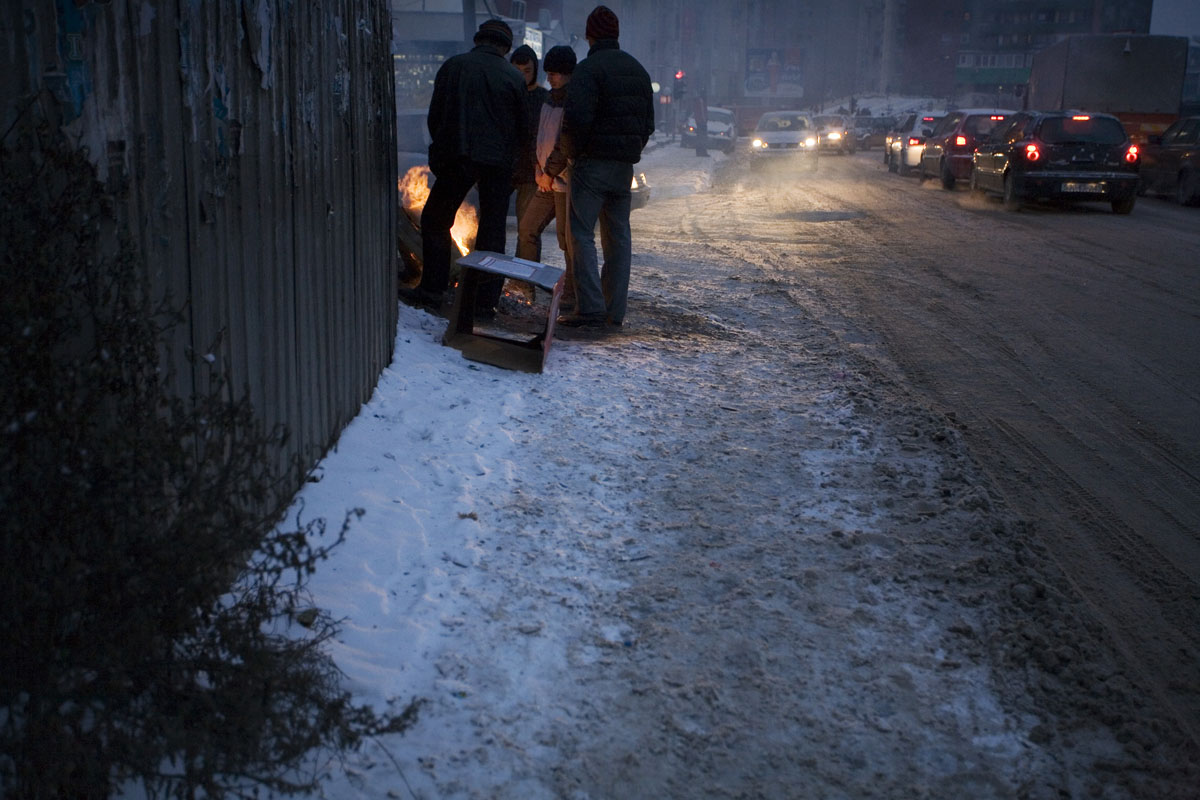 On the streets of Pristina.